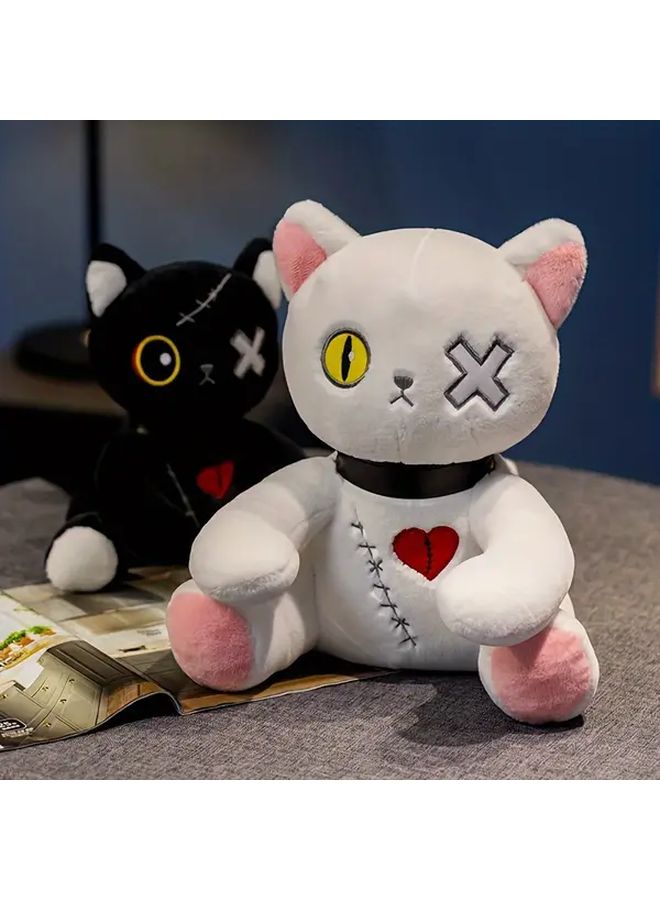 Pink Creepy Gothic Cat Plush Spooky  Stuffed Animal Doll Gift - Image 4
